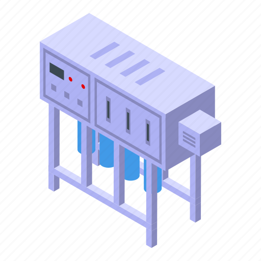 Water, purification, industry, isometric icon - Download on Iconfinder