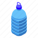 plastic, water, bottle, isometric