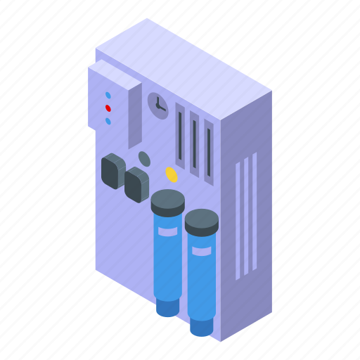 Water, purification, equipment, isometric icon - Download on Iconfinder