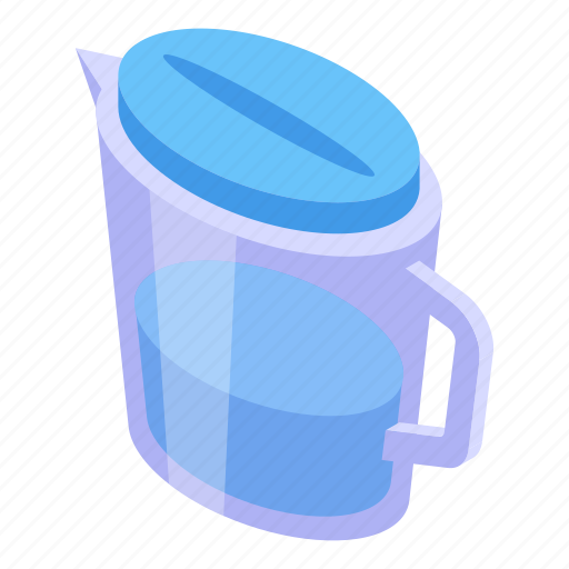 Water, purification, jug, isometric icon - Download on Iconfinder