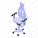 ergonomic, modern, chair, isometric