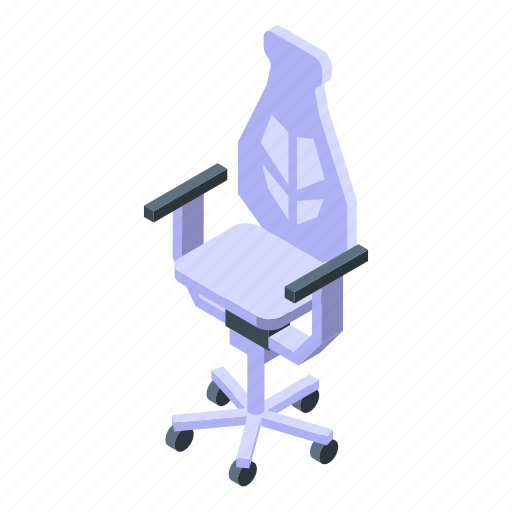 Ergonomic, modern, chair, isometric icon - Download on Iconfinder