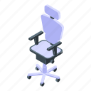 ergonomic, gaming, chair, isometric