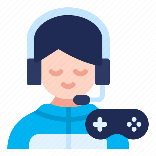 Gamer, esports, player, joystick, man, avatar, gaming icon - Download on Iconfinder