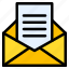 email, envelope, message, open, list 