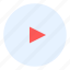 play, button, movie, arrow, video 