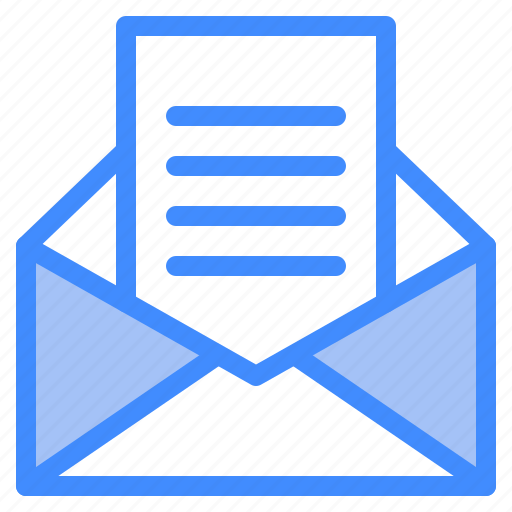 Email, envelope, message, open, list icon - Download on Iconfinder