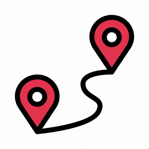Location, map, pin, route, track icon - Download on Iconfinder