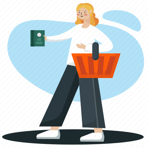 Shopping, basket, grocery, ecommerce, supermarket, food, buy illustration - Download on Iconfinder