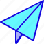 chat, communication, email, letter, message, paper plane, send 