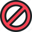 block, ban, no, cancel, forbidden, restricted 