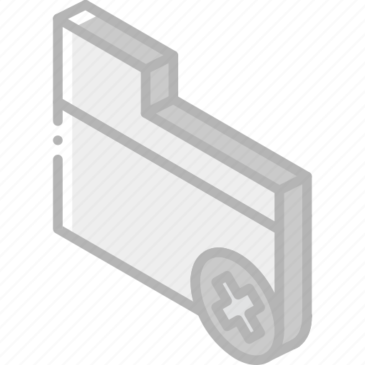 Delete, essentials, folder, iso, isometric icon - Download on Iconfinder