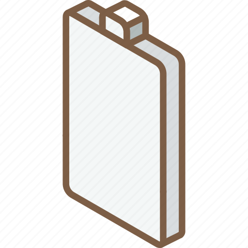 Battery, empty, essentials, iso, isometric icon - Download on Iconfinder