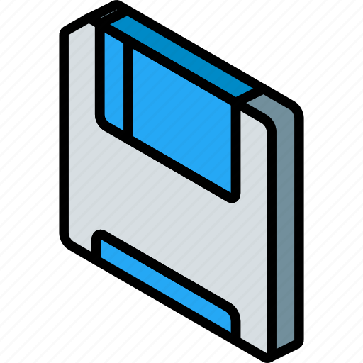 Essentials, iso, isometric, save icon - Download on Iconfinder