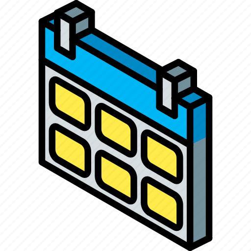 Calendar, essentials, iso, isometric icon - Download on Iconfinder