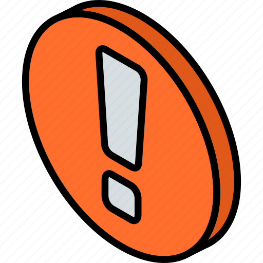 Alert, essentials, iso, isometric icon - Download on Iconfinder