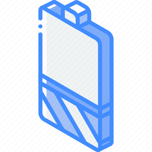 Battery, essentials, iso, isometric, low icon - Download on Iconfinder
