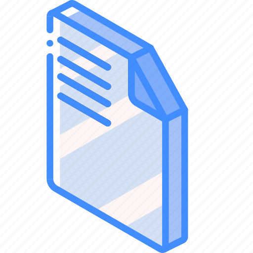 Essentials, file, iso, isometric icon - Download on Iconfinder