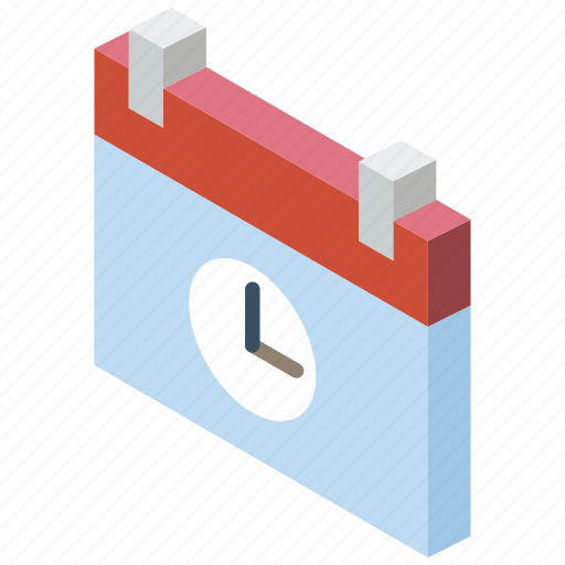 Essentials, iso, isometric, schedule icon - Download on Iconfinder