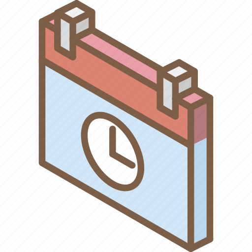 Essentials, iso, isometric, schedule icon - Download on Iconfinder