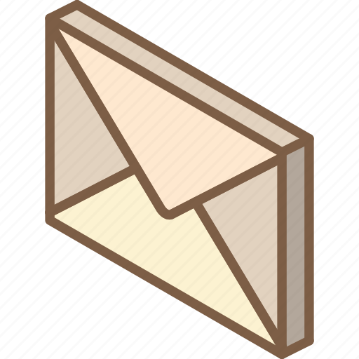 Essentials, iso, isometric, mail icon - Download on Iconfinder
