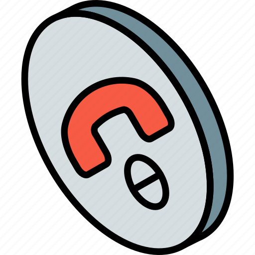 Essentials, hangup, iso, isometric icon - Download on Iconfinder