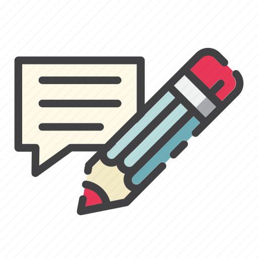 Add, comment, message, pencil, write, bubble, communication icon - Download on Iconfinder