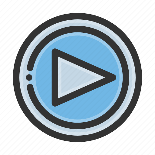 Play button, play, music, media, player, video, movie icon - Download on Iconfinder