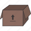 box, cardboard, moving, open 
