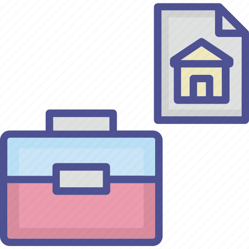 Property portfolio, bag, documents bag, portfolio, property, real estate icon - Download on Iconfinder