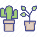 ecology, gardening, house plants, indoor plants, potted plants, ecology icon, vector