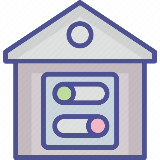 Toggle house, home, toggle, electric house, main house icon - Download on Iconfinder