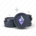 ethereum, eth, cryptocurrency art, 3d illustration, blockchain visualization, smart contracts, crypto graphics, digital finance, ether token, ethereum network design 