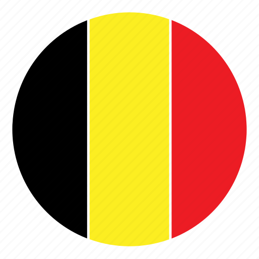 Belgium, country, europe, flag, round, color, nation icon - Download on Iconfinder