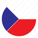 country, czech, europe, flag, round, color, nation