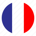 country, europe, flag, france, round, color, nation