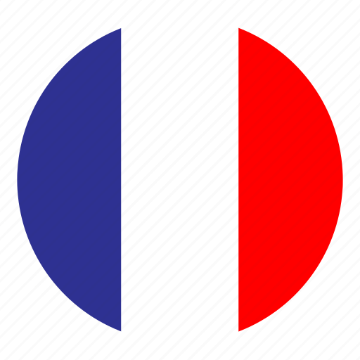 Country, europe, flag, france, round, color, nation icon - Download on Iconfinder