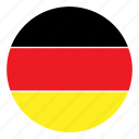 country, europe, flag, german, round, color, nation
