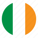 country, europe, flag, ireland, round, color, nation