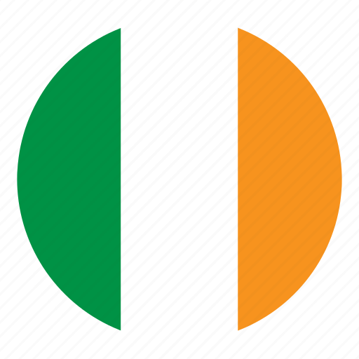 Country, europe, flag, ireland, round, color, nation icon - Download on Iconfinder
