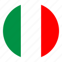 country, europe, flag, italy, round, color, nation