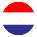 country, europe, flag, netherland, round, color, nation