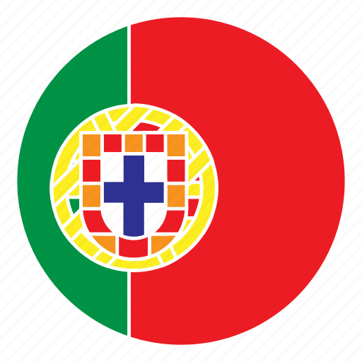 Country, europe, flag, portugal, round, color, nation icon - Download on Iconfinder