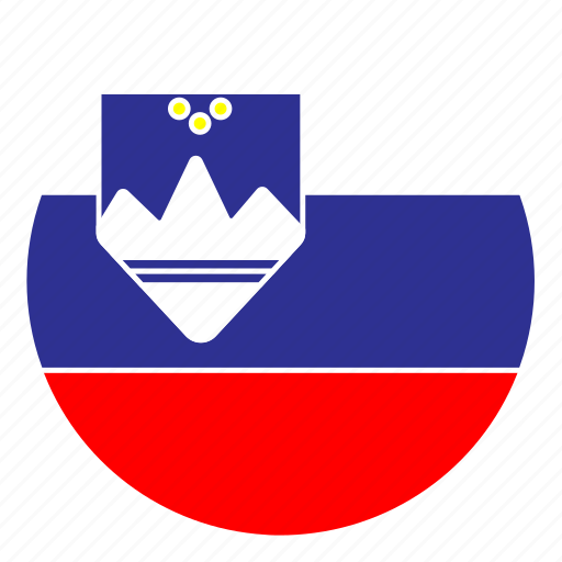 Country, europe, flag, round, slovenia, color, nation icon - Download on Iconfinder
