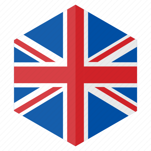 Country, design, europe, flag, hexagon, united kingdom icon - Download on Iconfinder