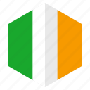 country, design, europe, flag, hexagon, ireland