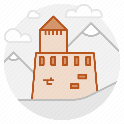 Vaduz, castle, liechtenstein, landmark icon - Download on Iconfinder