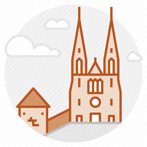 Zagreb, cathedral, church, temple, croatia, landmark icon - Download on Iconfinder