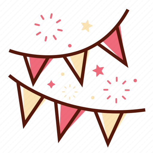 Celebration, decoration, flag, garland, ornament, party icon - Download on Iconfinder