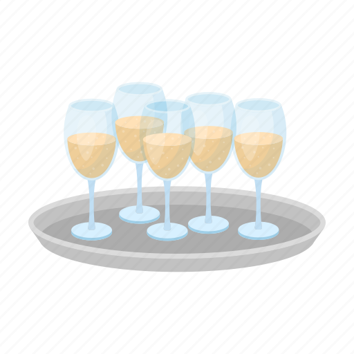 Alcohol, champagne, drink, glass, party, tray, wine icon - Download on Iconfinder